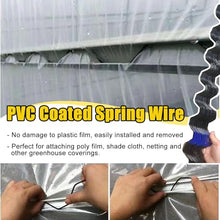 RENLXFI PVC Coated Wire and U-Channel with Seal Tight Screws & Connector, Greenhouse Track and Wiggle Wire for Poly Film Shade Cloth Attachment, Reusable(14 Set)