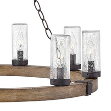 Hinkley Sawyer Medium Nine Light Outdoor Chandelier, Sequoia/Iron Rust