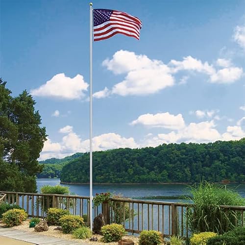 Super Tough Commercial Grade 20ft Sectional Flagpole Satin Finish