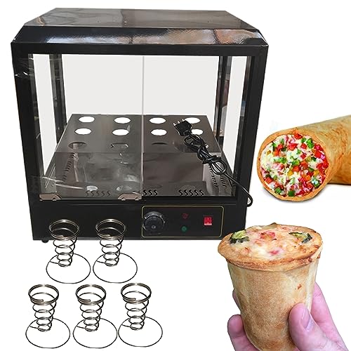 TXMACHINE 4 cone maker machine commercial pizza cone machine Handheld Pizza Making Machines for pizza shop with pizza oven,Display Cabinet (Display Cabinet, 110V/60HZ)
