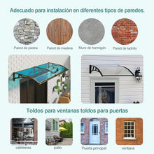 GJMDCMA Outdoor Canopy Awning, Front Door Shade, Sun/Rain/Snow Protection, Porch/Entryway Roof, Weather-Resistant, Easy Installation Instructions Included
