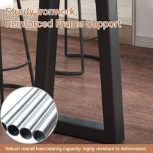 JYPIINFS Industrial Solid Wood Bar Table - Rectangle Dining Coffee with Metal Base Narrow Balcony Railing Irregular Edges(120 * 40 * 105cm/47.2 * 15.7 * 41.3in)
