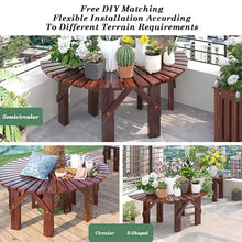 BXKCFYBSQ Tree Bench Surround,Semicircle/Circle Outdoor Garden Bench,Outdoor Furniture Decoration Seating,Romantic Feature,Shape Extends Infinitely(Semicircle)