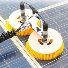 ZHLINGQ Solar Cleaning Brush, Solar Photovoltaic Panel Cleaning Brush, Adjustable Length, Double Brush Head (Spin), Water-Saving Design, Outdoor Washing Device Tool,5.5m-MainsElectricity