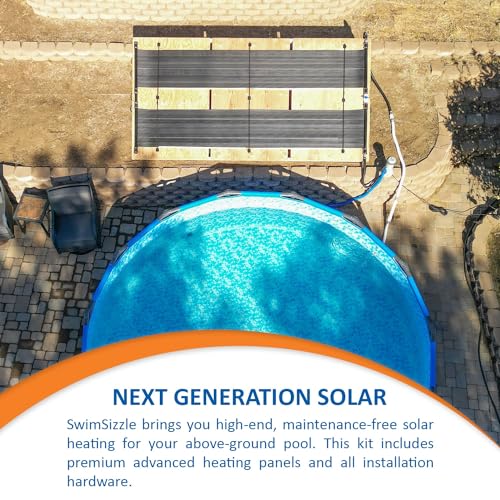 SolarPoolSupply SwimSizzle Ultimate Above Ground Pool Solar Heater - All-In-One Heater for 22-24ft Round/Up to 15’x30’ Oval Pools