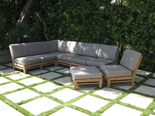 WholesaleTeakFurniture Ramled 7 Piece Sectional Sofa Set with Cushions