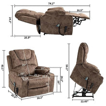 FANYE Electric Power Lift Chair with Massage and Heat, Brown V