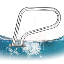 Stainless Steel 3-Bend Pool Stair Rail Swimming Pool Handrails with Quick Mount Brace Plate and Perfect Handle Pool Grab Ladder