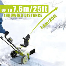 ZHLINGQ Electric Snow Blower Cordless, 3500 W Snow Blower Electric Pro, Cordless Snow Blower 40V, 50cm/20in Working Width, 7.6m/25ft Maximum Throw, Dual LED Headlights for Driveway 2Batteries