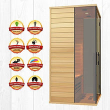 Medical Breakthrough Home Sauna 2 Person Full Spectrum Infrared Sauna Spa Brown