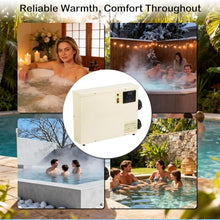 Oakwonder 11KW Electric Pool Heater 220V Hardwired, Digital Touchscreen Spa Heater for Hot Tubs & Small Pools up to 1,200 Gallons, 316 Stainless Steel, Flow Switch & Overheat Protection