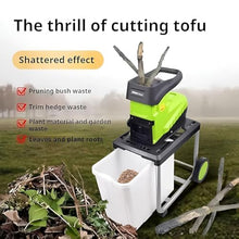 Hiedmeil Electric Garden Shredder, 2800W Heavy Duty Wood Chipper, Leaf Shredder & Branch Crusher, Max Cutting Diameter 4.5cm, Large Wheels for Easy Mobility (30m)