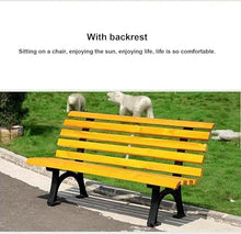 ERoomQ Outdoor GThe Bench,59 inch Outdoor Park Chair Bench, Outdoor GThe Solid Wood Bench Balcony Chairs, Backrest Bench Patio Decoration seat (1.5m)
