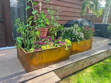 Extra Wide Corten Steel Planter Trough