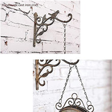 Outdoor Wall Clock 12 Inch Retro Double-Sided Station Clock,for Indoor Outdoor Garden Hanging and Antique Decoration