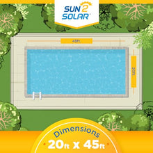 Sun2Solar Blue 20 ft x 45 ft Rectangle Solar Cover | 12 Mil