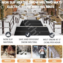 iumLeap 1/3/4/5 Pcs Snow Melting Stairs Walkway Mat, De-Icing Kit Non Slip Rubber Heated Mat w/Power Cord, 3in/h Speed Snow and Ice Heated Pad for Winter Outdoor Steps Doorways Drive, 4 Pcs-10in*48in