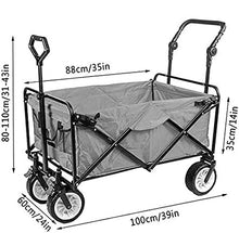 Camping Handcart, Camping Outdoor Foldable Pull Wagon Trolley On Wheels Heavy