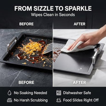 AMT Gastroguss The "World´S [.]" Professional Grill Plate, 20.9 x 13 in, 0.8 in deep, Stainless Steel Handles, die-cast Aluminium, Non-Induction, Lotan® Non-Stick Coating, AMZN-25333-G-US