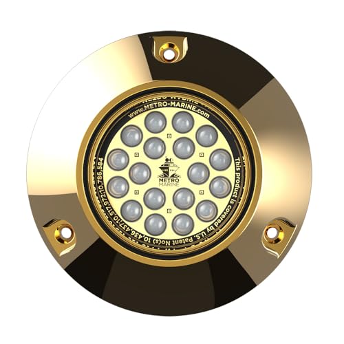 Metro Marine High-Output Submersible Underwater Light w/Intelligent Monochromatic LEDs Black