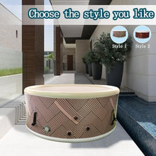 Inflatable Hot Tub Portable PVC Outdoor Spa with Heater Pump and Insulated Cover, Available in 59”, 71”, and 82” Sizes Ideal for Home Backyard Relaxation (Stripe, 82”x82”x26”)