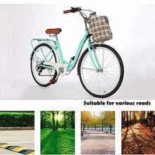 ShangWen Women Beach Cruiser Bike 7-Speed Hybrid Bicycle GN