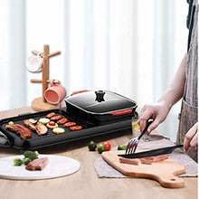 AFPSDLFJDLS Electric Barbecue Hot Pot Grill Smokeless Pan Large Non Stick Machine Kebab Indoor