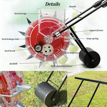 DAJIAYIQI Manual Seeder, Equidistant & Quantitative Row Crop Planter, Rustproof Broadcast Spreader for Soy Peanut Corn Cotton(B)