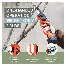 GeRRiT Electric Pruning Shears, Cordless Electric Pruner Battery 40mm 25V Pruning Shear with Reach Extension Pole 5 Inch Electric Chain Saw Garden Tools,Power Chain Saws