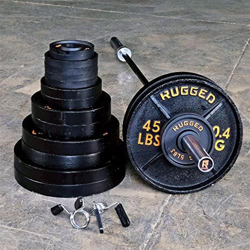 Rugged Strength & Fitness Half Rack with Lat Attachment Black