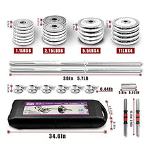 SimpleL Adjustable Dumbbells Set 110 LB Silver