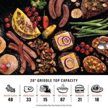 Blackstone Original Outdoor Griddle with Built-in Hood, Black, 28 Inch