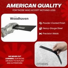 Woodhaven 8-Foot Raised Firewood Rack w/Cover, 1/2 Cord | Made in USA