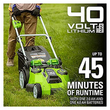 AMYYTL Electric Lawn Mower 40V 20-Inch Cordless Push Lawn Mower, 4.0Ah + 2.0Ah Battery and Charger Included Noise-Free and Low Maintenance