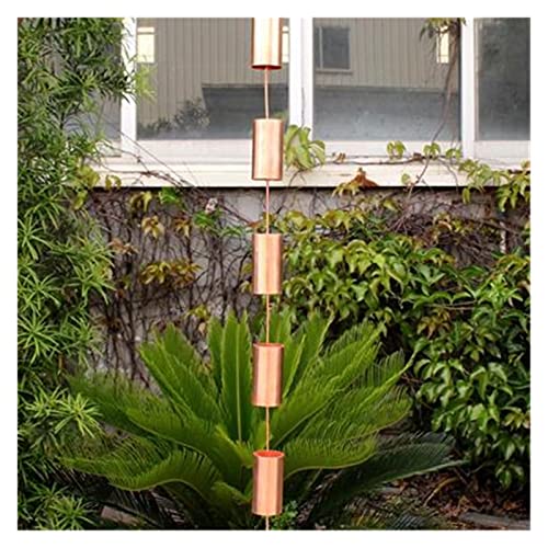 GVBNOTT Rain Chain, Rain Chains for Downspouts Japanese Style Water Guide Eaves Falling Gutter Functional and Decorative Replacement for for Exterior Gutters，J