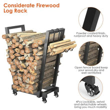 DOIBG Firewood Rack, Heavy Duty Firewood Storage Rack, Firewood Rack Fireplace Tool Rack, Stable Stand, Strong and Sturdy for Indoor Fireplace Hearth Or Outdoor Patio