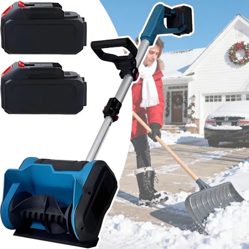 Lightweight Snow Blower –Electric Shovel for Snow Removal, 12.2" Wide ＆ 26ft Throw Electric Snow Plow– Detachable Design + Battery Poweredsnow Blower, for Deeks & Walkway