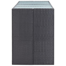 YUHI-HQYD 9 Piece Patio Bar Set,Balcony Bar,Backyard Decor,Balcony Furniture,High Foot Bar,Afternoon Tea Suit,Perfect for Patio, Garden, Porch,Family Room,Sitting Area, Poly Rattan Black