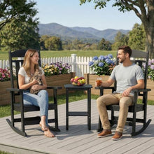 FOOWIN Outdoor Rocking Chair Set of 4, Oversized Rocking Chair Outdoor