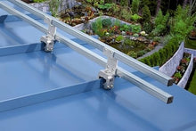Double Bar Snow Retention System for Standing Seam Metal Roofs – Heavy-Duty, No-Penetration Design | Made in USA by SnoBlox-SnoJax (Galvanized Steel)