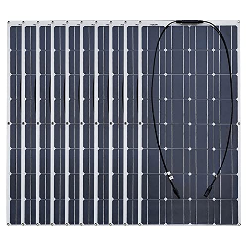 Solar Panel Kit,Flexible Solar Panel 100W 18V Monocrystalline System Kit Battery Charger Maintainer, for RV Camper Boat Home Portable Ce (10pcs)