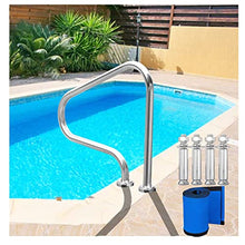 BSNANCA Pool Handrails 31X31 inch Pool Rail 250Lbs Load Capacity Rustproof Pool Handrail Humanized Swimming Pool Handrail with Blue Grip Cover & Screws