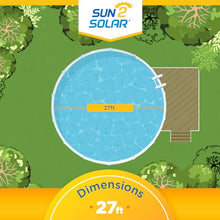 Sun2Solar Clear 27 ft Round Pool Solar Cover | 16 Mil | Heat Retaining