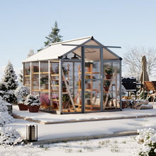 Garvee 6x8ft Walk-in Greenhouse, Heavy Duty Large Outdoor Green House