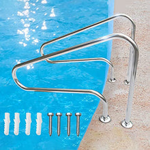 Swimming Pool Safety Hand Rail 80 X 80cm Pool Safety Handrails, 304 Stainless Steel Swimming Pool Handrail Swimming Pool Hand Rail Water Handrail Deck Mounted Braced,