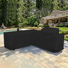 Outdoor Kitchen Cover 18 Oz Waterproof - Right - Customize Your Kitchen Cover with Any Dimensions - 100% UV & Weather Resistant Outdoor Kitchen Island Cover (Black)