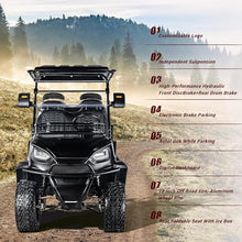 StandbyMe Electric Golf Cart 5000-Watt Motor 4-Seat 48V Battery Golf Utility Buggy Black