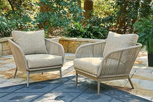 Signature Design by Ashley Swiss Valley Outdoor Lounge Chair Set of 2 Light Brown & Light Gray