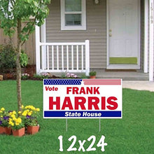 VictoryStore Custom Political Yard Sign 12x24 2-Sided Print with 2 Stakes Political_10