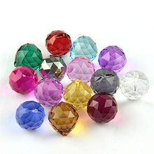 15mm/20mm/30mm/40mm Suncatcher Glass Hanging Crystal Faceted Balls Christmas Balls Glass Chandelier Accessories Parts - (Color: Rose/Size: 30mm 102pcs)